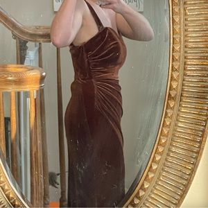 Revelry dress. Unaltered. Size 10. Rust color. Velvet.